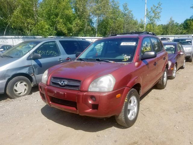 KM8JM12B05U151400 - 2005 HYUNDAI TUCSON GL RED photo 2