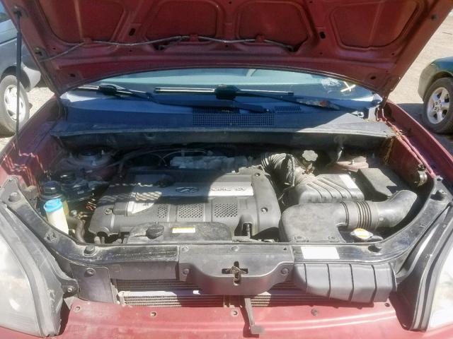 KM8JM12B05U151400 - 2005 HYUNDAI TUCSON GL RED photo 7