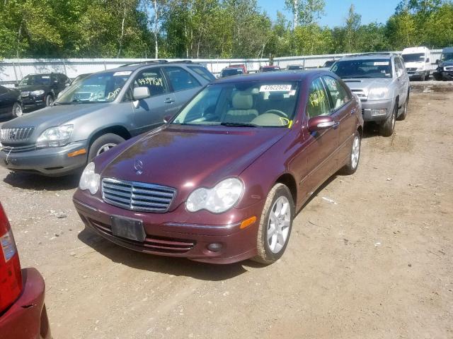 WDBRF92H47F934813 - 2007 MERCEDES-BENZ C 280 4MAT RED photo 2