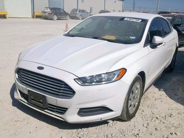 3FA6P0G73ER314862 - 2014 FORD FUSION S WHITE photo 2