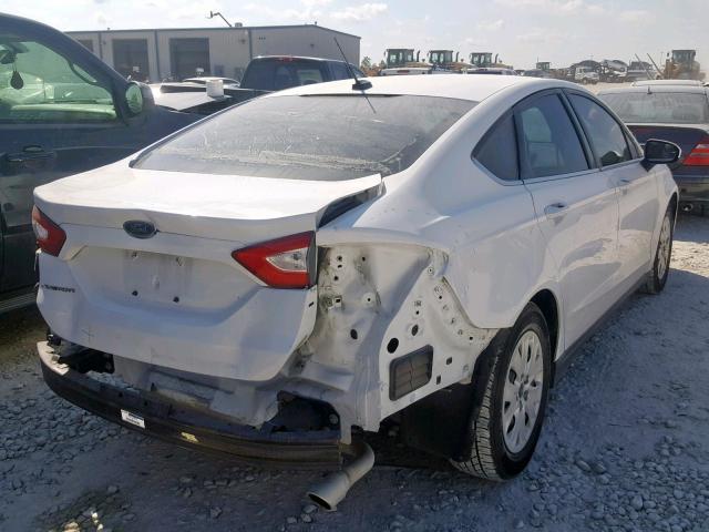 3FA6P0G73ER314862 - 2014 FORD FUSION S WHITE photo 4