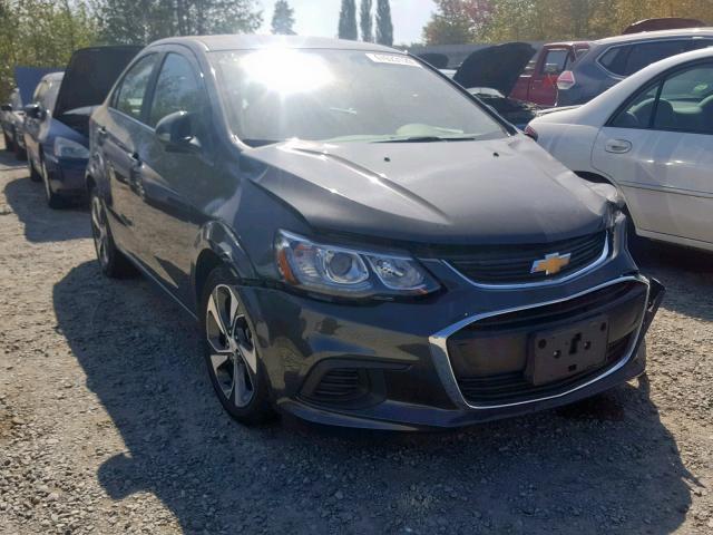 1G1JF5SB1J4132301 - 2018 CHEVROLET SONIC PREM GRAY photo 1