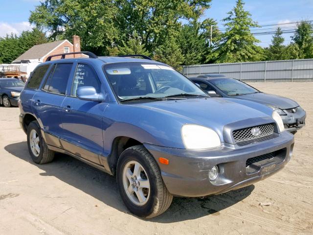 KM8SC83D51U033322 - 2001 HYUNDAI SANTA FE G BLUE photo 1