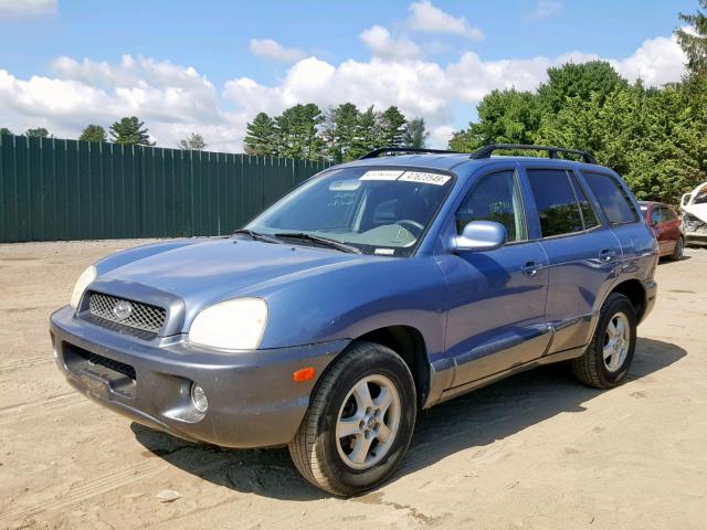 KM8SC83D51U033322 - 2001 HYUNDAI SANTA FE G BLUE photo 2