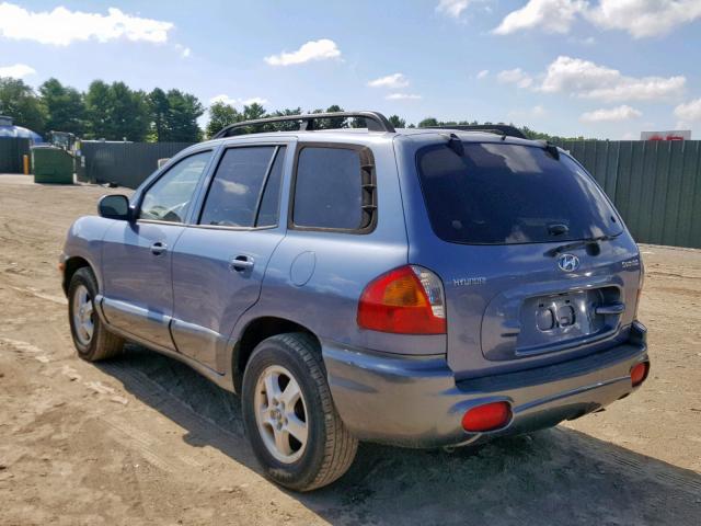 KM8SC83D51U033322 - 2001 HYUNDAI SANTA FE G BLUE photo 3