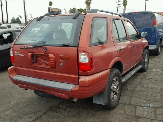 4S2CK58W3Y4353922 - 2000 ISUZU RODEO S RED photo 4