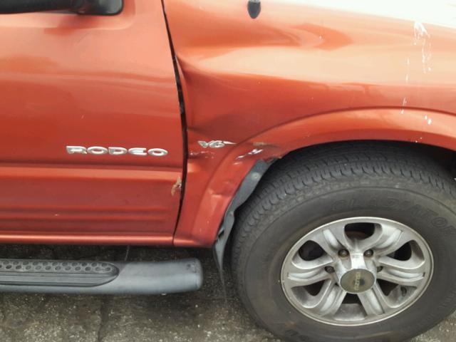 4S2CK58W3Y4353922 - 2000 ISUZU RODEO S RED photo 9