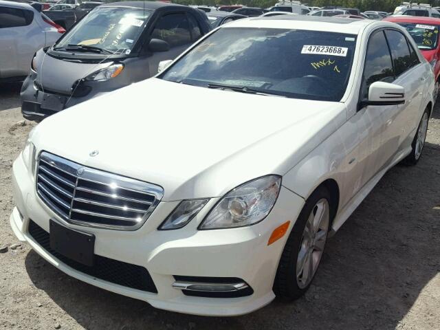 WDDHF5KB7CA555254 - 2012 MERCEDES-BENZ E 350 WHITE photo 2