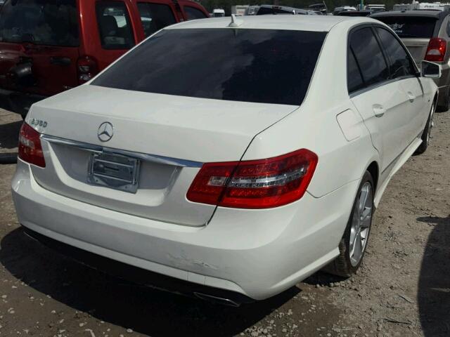 WDDHF5KB7CA555254 - 2012 MERCEDES-BENZ E 350 WHITE photo 4