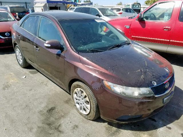 KNAFU4A25A5249482 - 2010 KIA FORTE EX MAROON photo 1