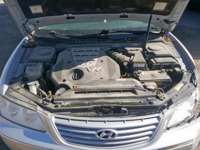 KMHFC46FX6A120603 - 2006 HYUNDAI AZERA SE SILVER photo 7