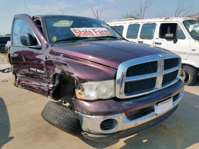 1D7HA18NX5S287998 - 2005 DODGE RAM 1500 S BURGUNDY photo 1