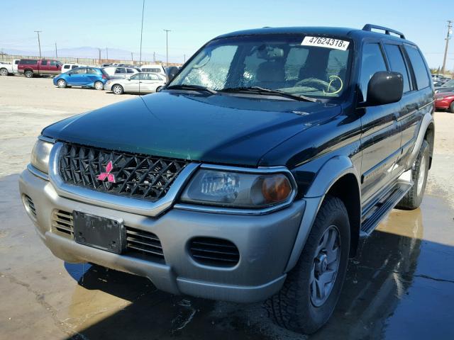 JA4LS31H81P055733 - 2001 MITSUBISHI MONTERO SP GREEN photo 2