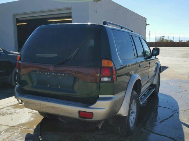 JA4LS31H81P055733 - 2001 MITSUBISHI MONTERO SP GREEN photo 4