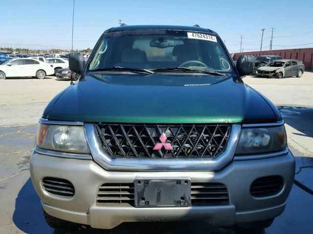 JA4LS31H81P055733 - 2001 MITSUBISHI MONTERO SP GREEN photo 9