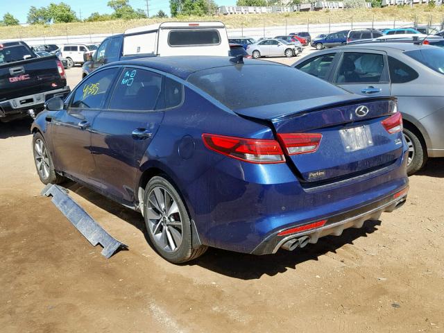 5XXGV4L20GG023307 - 2016 KIA OPTIMA SXL BLUE photo 3