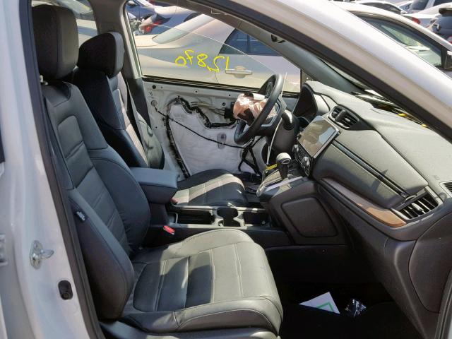 2HKRW1H8XJH516845 - 2018 HONDA CR-V EXL WHITE photo 5