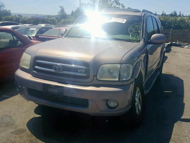 5TDBT48A52S080934 - 2002 TOYOTA SEQUOIA LI GRAY photo 2