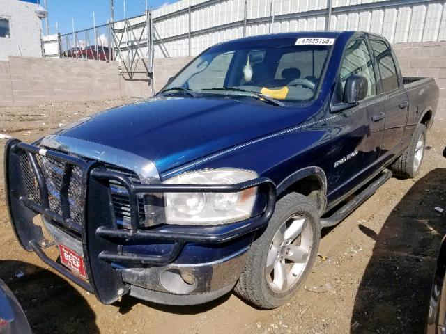 1D7HA18PX7J599846 - 2007 DODGE RAM 1500 S BLUE photo 2