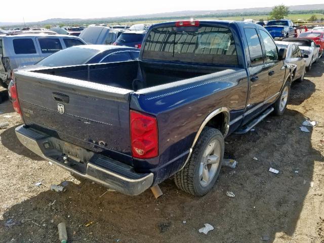 1D7HA18PX7J599846 - 2007 DODGE RAM 1500 S BLUE photo 4