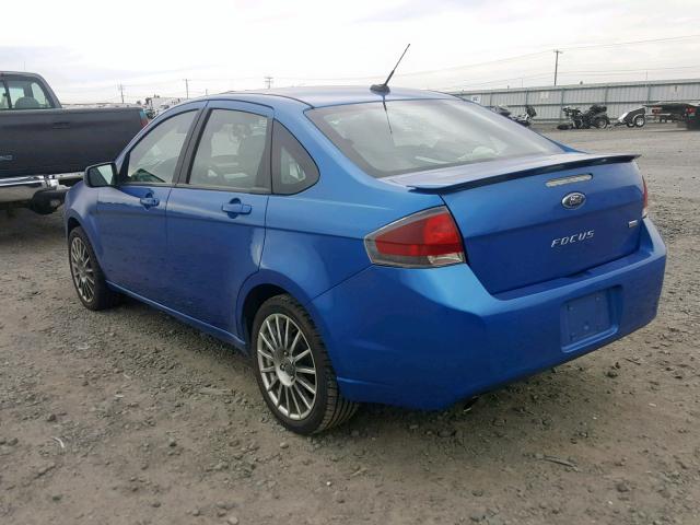 1FAHP3GN3AW257871 - 2010 FORD FOCUS SES BLUE photo 3