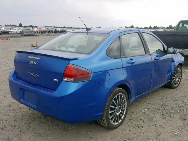 1FAHP3GN3AW257871 - 2010 FORD FOCUS SES BLUE photo 4