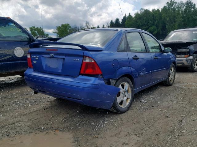 1FAFP34N95W174785 - 2005 FORD FOCUS ZX4 BLUE photo 4