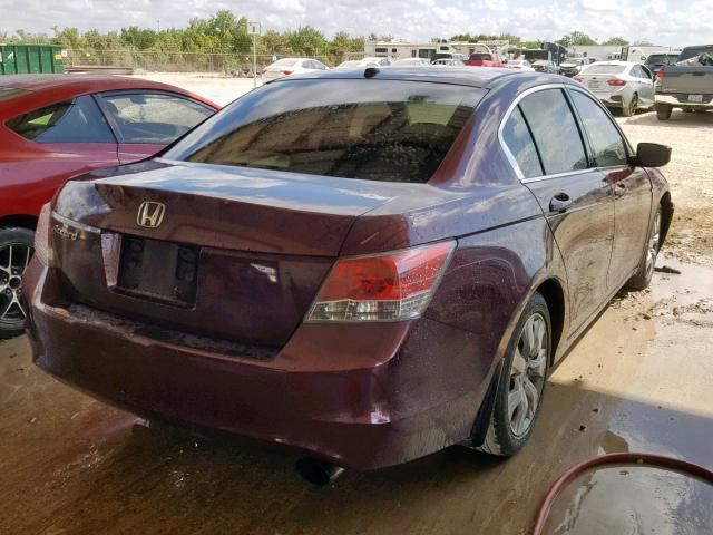 JHMCP26858C042514 - 2008 HONDA ACCORD EXL BURGUNDY photo 4