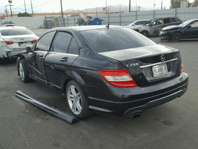 WDDGF4HB1DR243334 - 2013 MERCEDES-BENZ C 250 BLACK photo 3