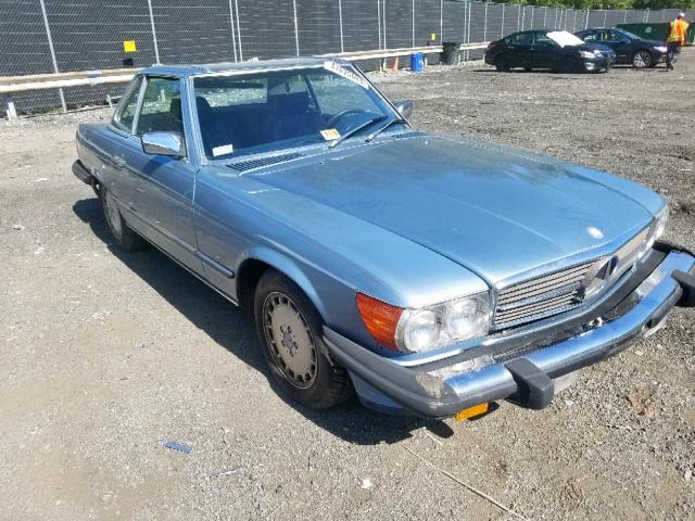 WDBBA48D3HA066454 - 1987 MERCEDES-BENZ 560 SL BLUE photo 1