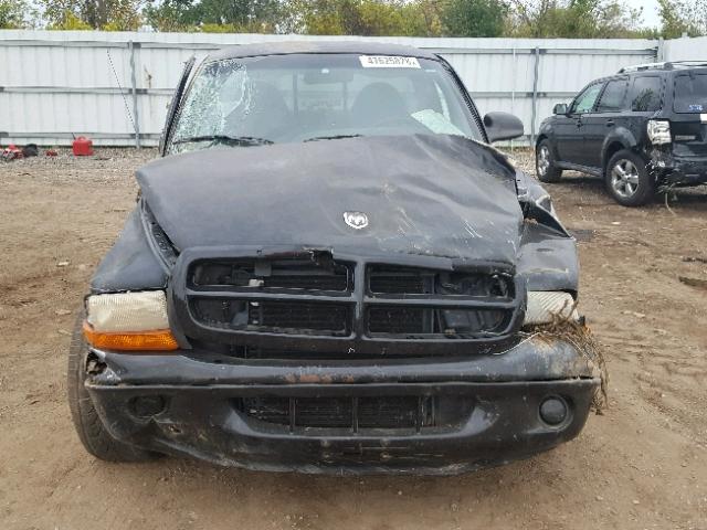 1B7FL26XXXS110442 - 1999 DODGE DAKOTA BLACK photo 9