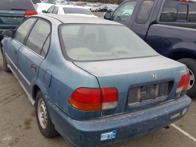 1HGEJ6622TL023573 - 1996 HONDA CIVIC DX GREEN photo 3