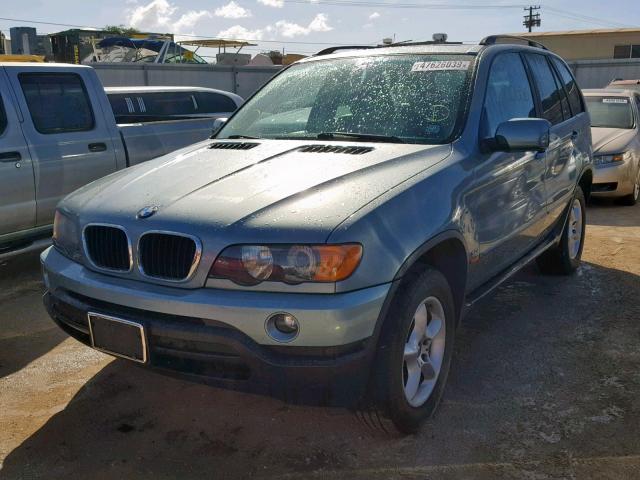 5UXFA53503LP27491 - 2003 BMW X5 3.0I GREEN photo 2