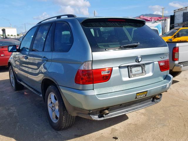 5UXFA53503LP27491 - 2003 BMW X5 3.0I GREEN photo 3