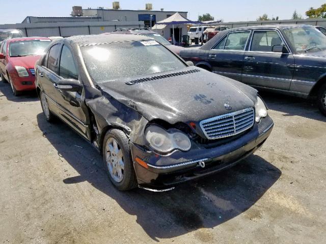 WDBRF61J74F530466 - 2004 MERCEDES-BENZ C 240 BLACK photo 1