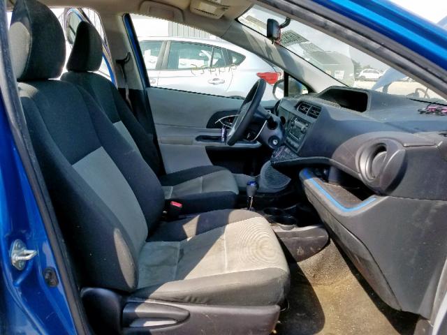 JTDKDTB32D1550550 - 2013 TOYOTA PRIUS C BLUE photo 5