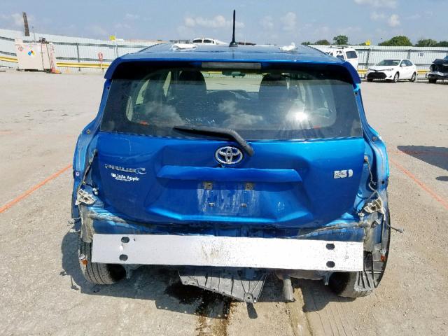 JTDKDTB32D1550550 - 2013 TOYOTA PRIUS C BLUE photo 9