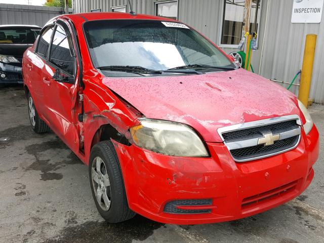 KL1TD5DE6AB131340 - 2010 CHEVROLET AVEO LS RED photo 1