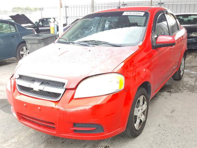 KL1TD5DE6AB131340 - 2010 CHEVROLET AVEO LS RED photo 2