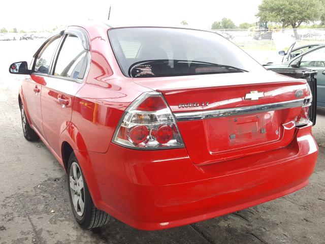 KL1TD5DE6AB131340 - 2010 CHEVROLET AVEO LS RED photo 3