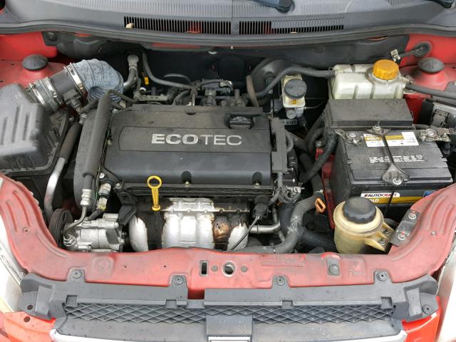 KL1TD5DE6AB131340 - 2010 CHEVROLET AVEO LS RED photo 7