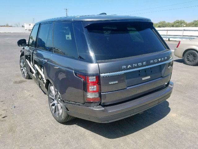 SALGV2TF6FA227930 - 2015 LAND ROVER RANGE ROVE GRAY photo 3