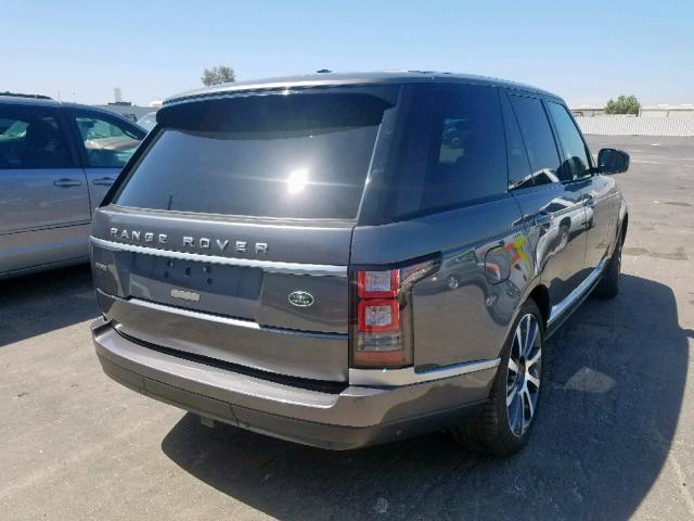 SALGV2TF6FA227930 - 2015 LAND ROVER RANGE ROVE GRAY photo 4
