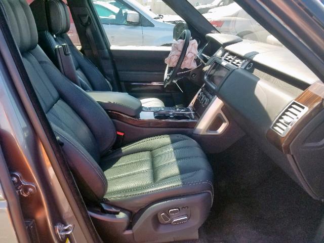 SALGV2TF6FA227930 - 2015 LAND ROVER RANGE ROVE GRAY photo 5