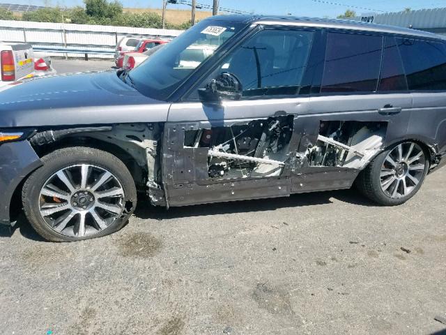SALGV2TF6FA227930 - 2015 LAND ROVER RANGE ROVE GRAY photo 9