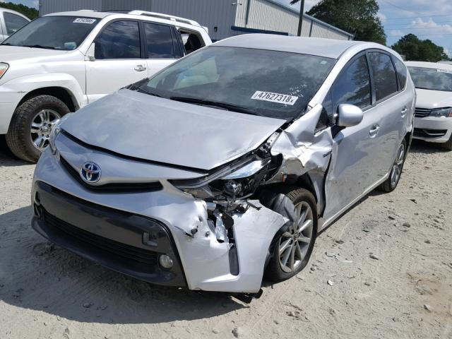 JTDZN3EU7HJ070574 - 2017 TOYOTA PRIUS V SILVER photo 2