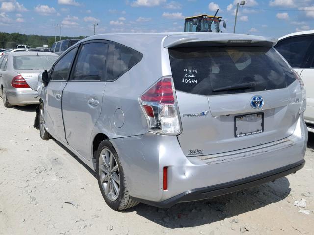 JTDZN3EU7HJ070574 - 2017 TOYOTA PRIUS V SILVER photo 3