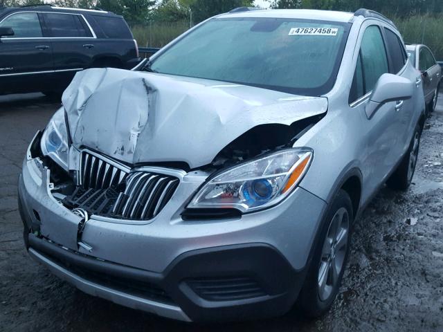 KL4CJASB2DB054225 - 2013 BUICK ENCORE SILVER photo 2