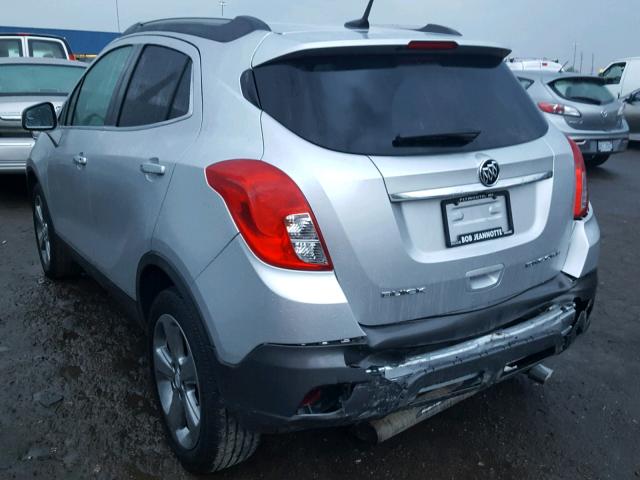 KL4CJASB2DB054225 - 2013 BUICK ENCORE SILVER photo 3