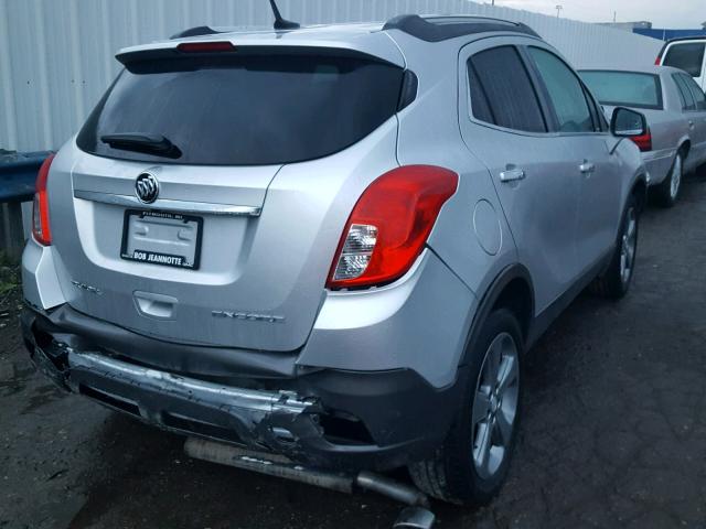 KL4CJASB2DB054225 - 2013 BUICK ENCORE SILVER photo 4